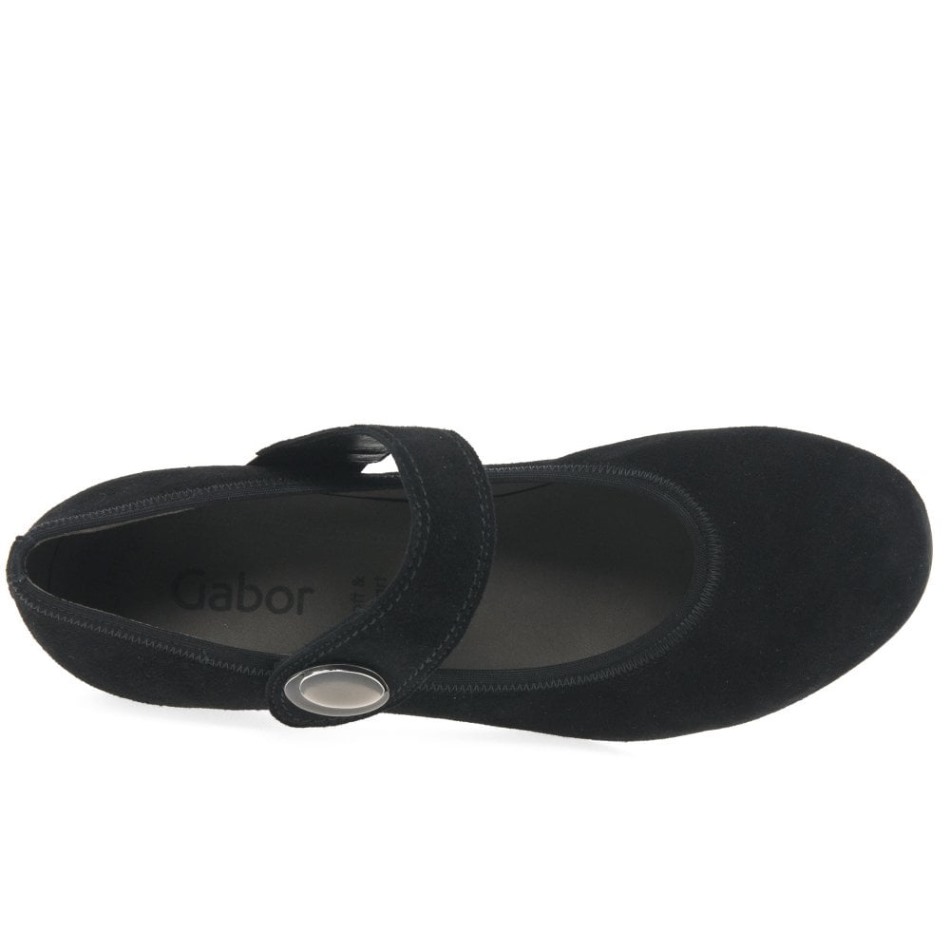 Gabor Daim Noir | Escarpins Mary Jane Exclusifs Nola Pour Femmes